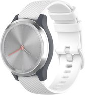 Siliconen Smartwatch bandje - Geschikt voor  Garmin Venu 2s siliconen bandje - 40mm - wit - Strap-it Horlogeband / Polsband / Armband