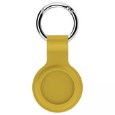 Apple airtag sleutelhanger - geel silicone