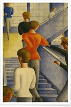 JUNIQE - Poster Schlemmer - Bauhaus Stairway -13x18 /Kleurrijk
