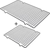 Bredson Taartrooster - 2 Stuks - Afkoelrooster - (1) 40 x 25 cm + (1)  28 x 25 cm