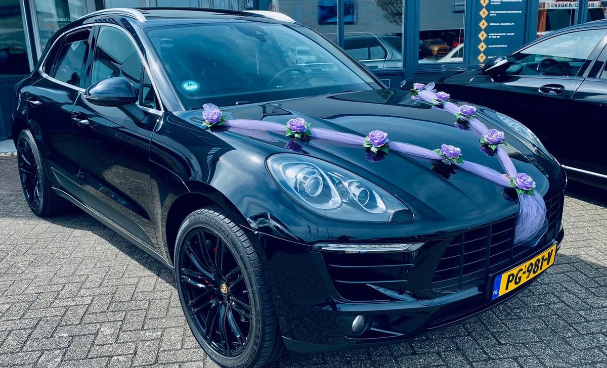 ALEXA Auto Versiering Bruiloft Trouwauto Decoratie Wit Lint