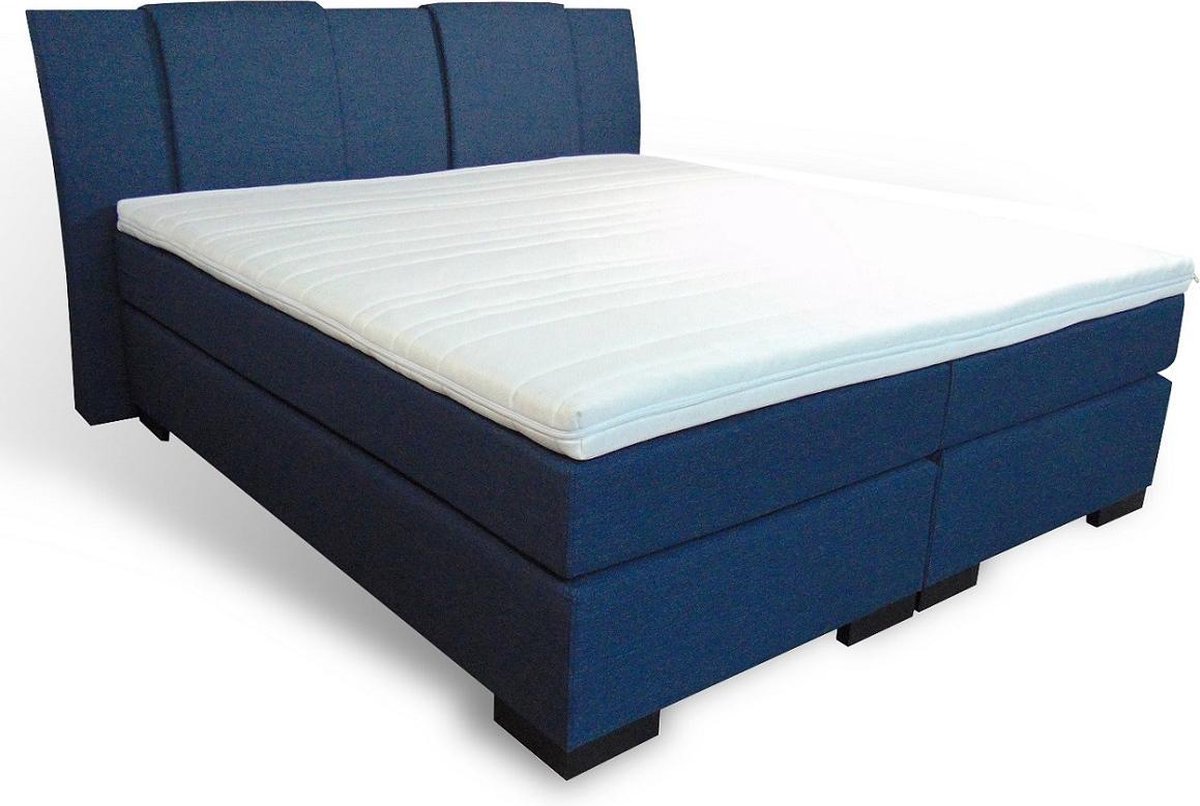 Slaaploods.nl Zeus - Boxspring inclusief matras - 180x200 cm - Blauw