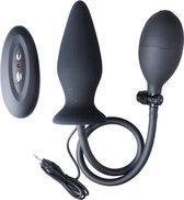 Inflatable Vibrating Silicone Plug - Black