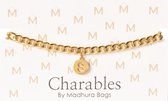 Charables by Madhura Bags Armband Elegance Goud – Waterproof – Hypoallergeen – RVS - Naamletter S