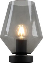 Olucia Giulio - Moderne Tafellamp - Glas/Metaal - Grijs;Zwart