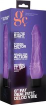 8 Inch Fat Realistic Dildo Vibe - Purple