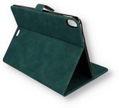 Casemania Hoes Geschikt voor Apple iPad Air 2020 - Air 4 10.9 inch (2020) Emerald Green - Book Case met Magneetsluiting & Glazen Screenprotector