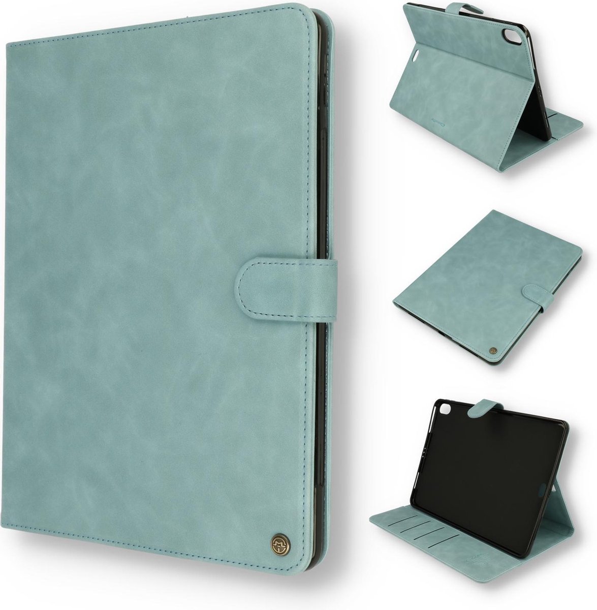 iPad 10.2 (2020) & iPad 10.2 (2019) Hoes Aqua Blue - Casemania Book Case met Magneetsluiting