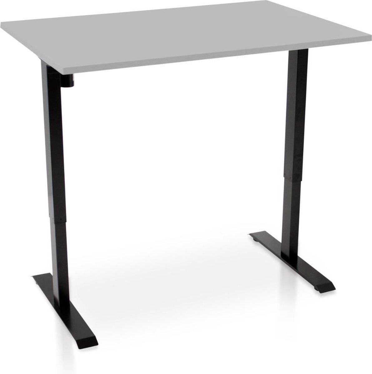 Zit-sta bureau elektrisch verstelbaar - MRC EASY | 120 x 80 cm | inclusief stekkerdoos en kabelklemmen | frame zwart - blad grijs