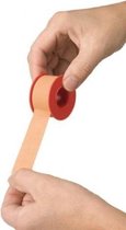 HEKA plast hechtpleister textiel ring 5 m x 2,5 cm - textiel tape (2 stuks voordeel verpakking)