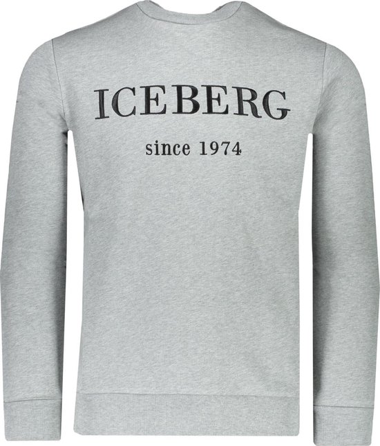 Iceberg Sweater Grijs Getailleerd Maat M Heren Lente Zomer Collectie Katoen bol
