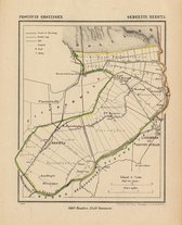 Historische kaart, plattegrond van gemeente Beerta in Groningen uit 1867 door Kuyper van Kaartcadeau.com
