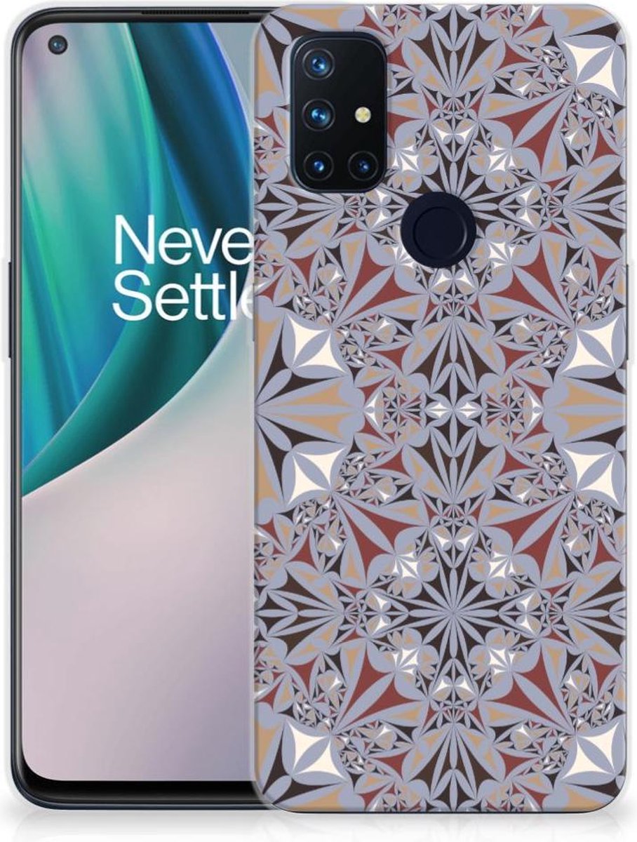 OnePlus Nord N10 5G TPU Siliconen Hoesje Flower Tiles