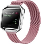 Shop4 - Fitbit Blaze Bandje - Large Metaal Rosé goud