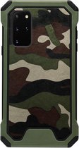 ADEL Kunststof Bumper Case Hoesje Geschikt Voor Samsung Galaxy S20 Plus - Camouflage