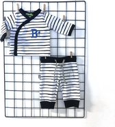 Set broek en shirt overslag streep 50-56