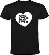Wees loyaal, Koop lokaal  Heren t-shirt | winkels | winkeliers | ondernemers | bedrijf | kado | Zwart