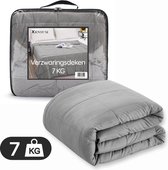 Xenium Verzwaringsdeken 7 kg – Weighted blanket – 150 x 200 cm – Microfiber – Donkergrijs