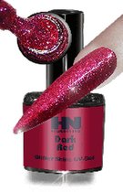 Hollywood Nails - Glitter Shine lak - Gellak - Color gel - Gel Nagellak - Dark Red - 9ml - 1 stuk