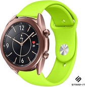 Siliconen Smartwatch bandje - Geschikt voor  Samsung Galaxy Watch 3 sport bandje 41mm - lichtgroen - Strap-it Horlogeband / Polsband / Armband