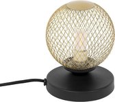 QAZQA athens - Landelijke Tafellamp - 1 lichts - H 130 mm - Zwart Goud - Woonkamer | Slaapkamer | Keuken