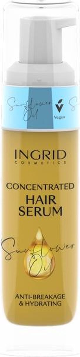 INGRID Cosmetics Hair Serum Sunflower Oil Anti-Breakage & Hydrating - Haar Serum Met Zonnebloemolie Anti Breuk En Hydratatie 30ml.