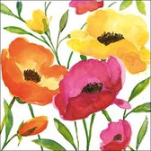 Ambiente - Aquarell Poppy - papieren lunch servetten - bloemen - klaproos - lente