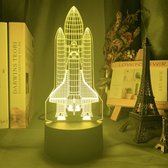 Hewec® Optische 3D illusie lamp space shuttle