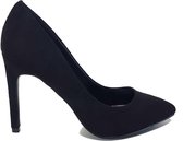 Power Escorts - Super sexy Hoge hakken - Black Faux Suede Tulipano - High Heels Pumps - Size 37 - Must voor iedere moderne chick