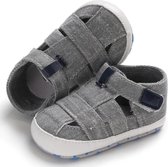 Grijze grijs zomer | schoenen gympen| baby jongens | antislip zachte zool | 0 tot 6 maanden | maat 18 | baby accessoires