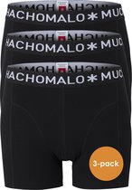 Muchachomalo boxershorts (3-pack) - heren boxers normale lengte - zwart - Maat: S