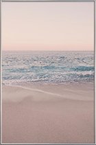 JUNIQE - Poster met kunststof lijst Rosegold Beach Morning -13x18