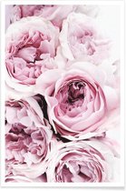 JUNIQE - Poster Roze rozen foto -40x60 /Roze