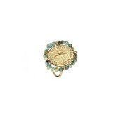 Ring Morning Star Gold Green - Verstelbaar