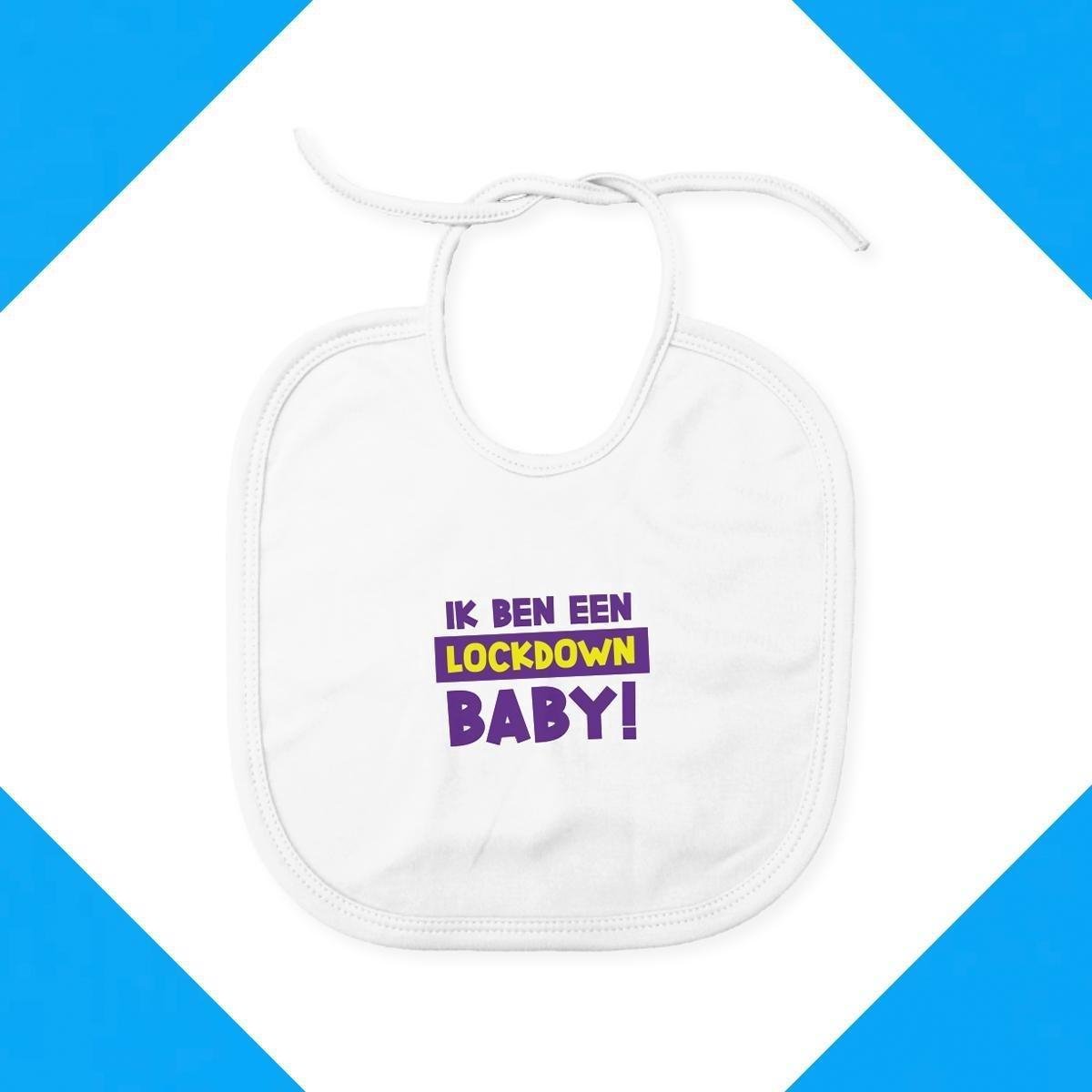 Goedkoopste Slabbetje Lockdown Baby | Wit | Kraamcadeau | Grappig cadeautje