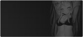 Anime Gaming Muismat XXL - 70x30 CM - Hentai - Manga - Pc Gaming Setup - Gamer - Naruto - Black & Grey