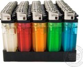 Gas aanstekers - wegwerp - 50 stuks - diverse kleuren