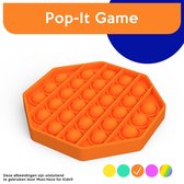Must-Have for Kids® | Pop It "Oranje" Achthoek - Pop It Fidget Toy - Simple Dimple - Fidget Toys Pakket