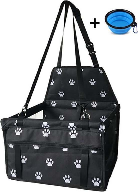 BLUZELLE Honden Autostoel Auto Hondenstoel, 2 In 1 Hondenmand Hondenbed Voor Kleine Middelgrote Honden Oxford Stoffen Hoes Afneembaar Wasbaar Waterdicht Antislip Bodem Mat Kleur Petrol 1991742165