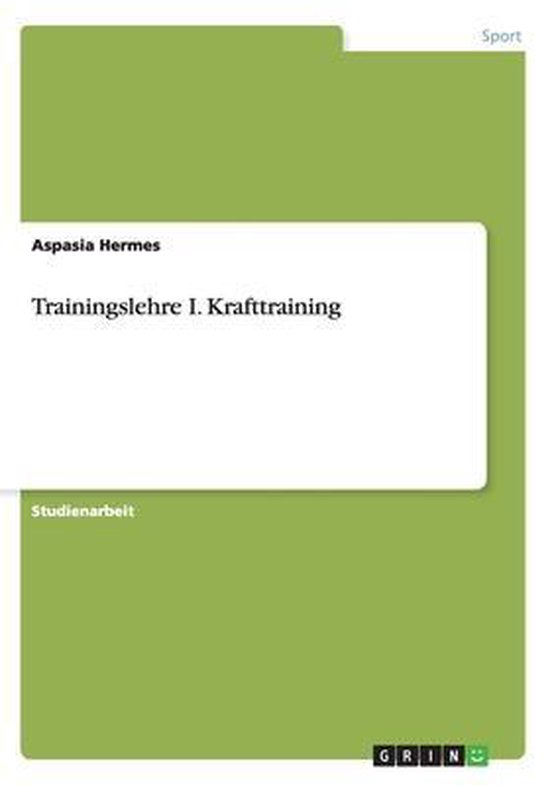 Trainingslehre I. Krafttraining - cover