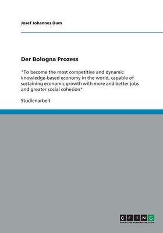 Der Bologna Prozess 9783640207213 Josef Johannes Dum Boeken