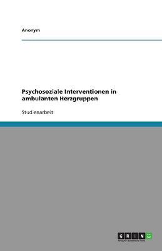 Psychosoziale Interventionen in ambulanten Herzgruppen - cover