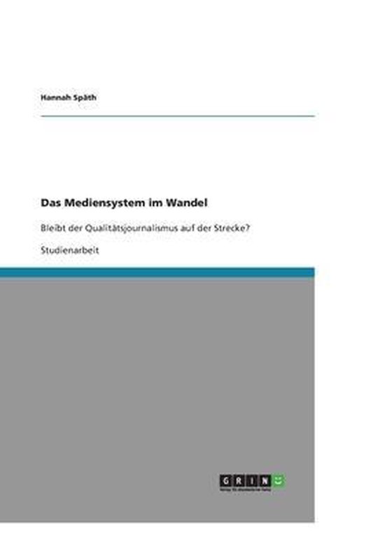 Das Mediensystem im Wandel - cover