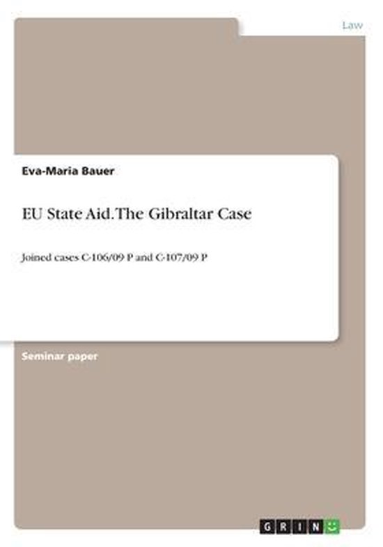 EU State Aid. The Gibraltar Case - cover