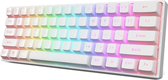 MK61 Keyboard - Qwerty - Mechanische Gaming Toetsenbord - RGB - Gateron Optical Blue Switch - Witte Kleur