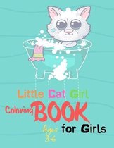 Little Cat Girl Coloring Book for Girls Ages 3-6