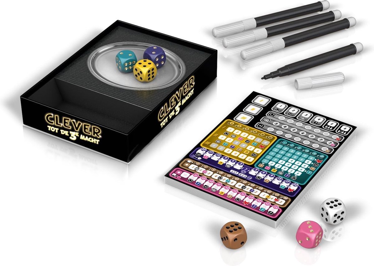 999 Games - Clever tot de 3e macht - Dobbelspel - Derde deel van de razend populaire dobbelsensatie Clever - Gezelschapsspel - Familiespel - Strategiespel - Klein cadeautje — afbeelding 4