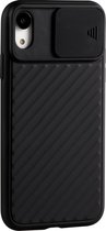 GSMNed – iPhone XR Zwart  – hoogwaardig siliconen Case Zwart – iPhone XR Zwart – hoesje voor iPhone Zwart – shockproof – camera bescherming