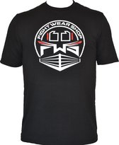 Fightwear Shop Ring Logo T Shirt Zwart Wit Rood Kies uw maat: XXXL