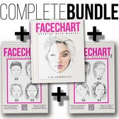 FACECHART The Book - Makeup boek - Beauty boek - Face chart -Komplete bundel - Engelstalig